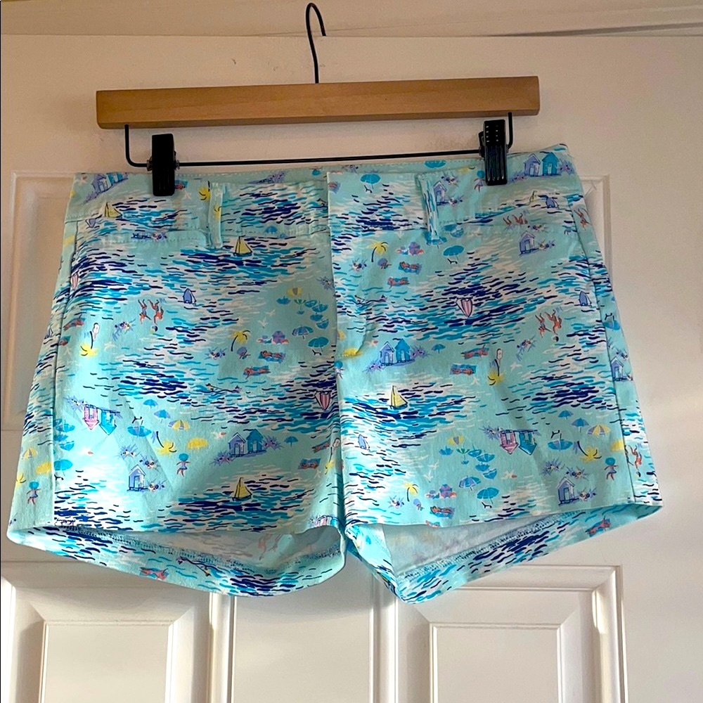 Old Navy Aqua Summer Print Shorts Sz 4